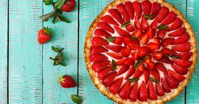 Crostata di fragole senza glutine, zucchero né lattosio