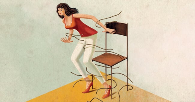 Via dai legami che ti tengono bloccato