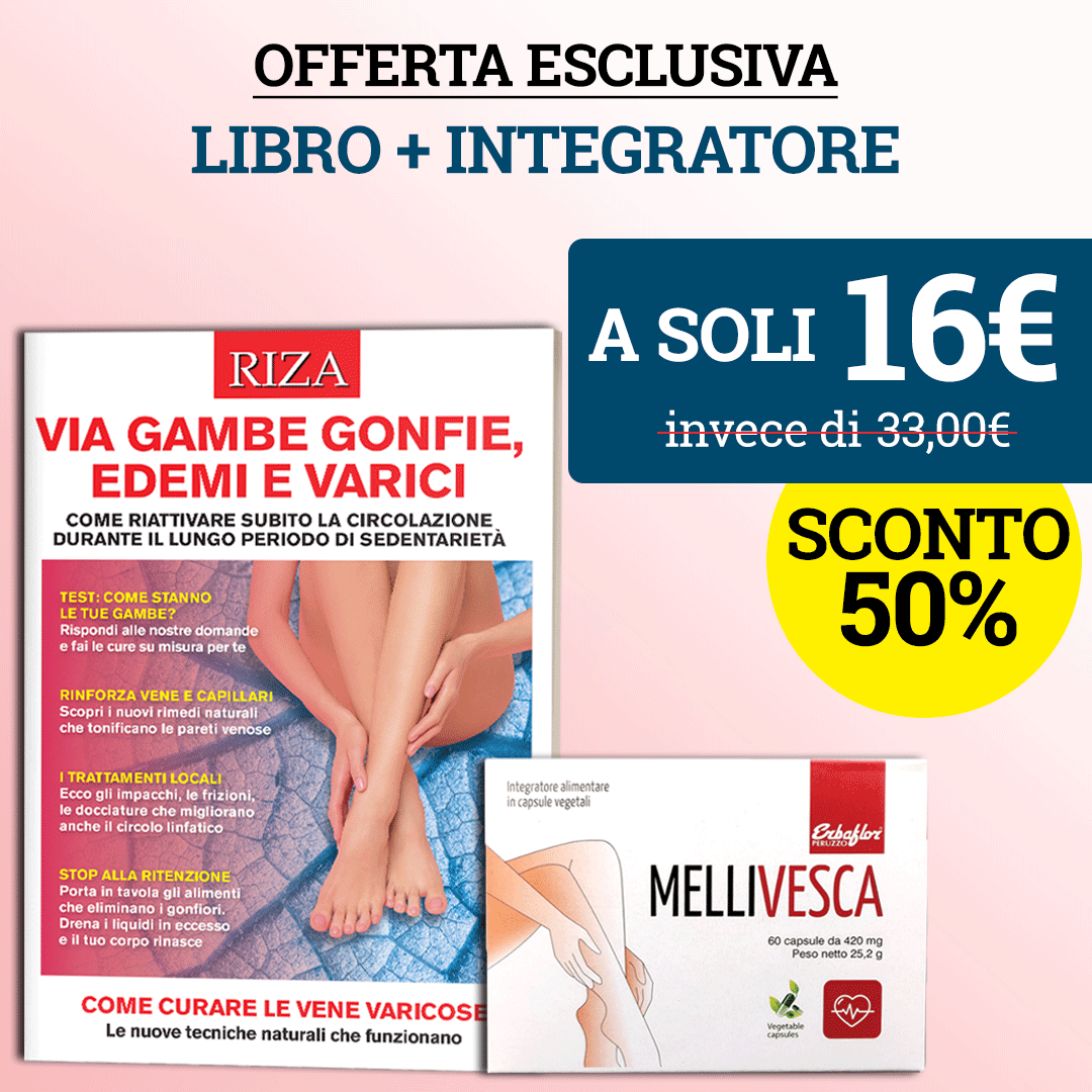Via gambe gonfie, edemi e varici + Integratore Mellivesca
