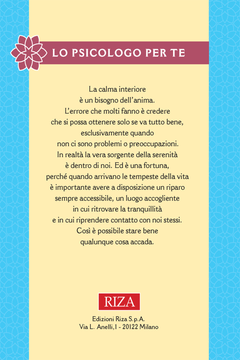 Come ritrovare la calma interiore (quarta), cartaceo