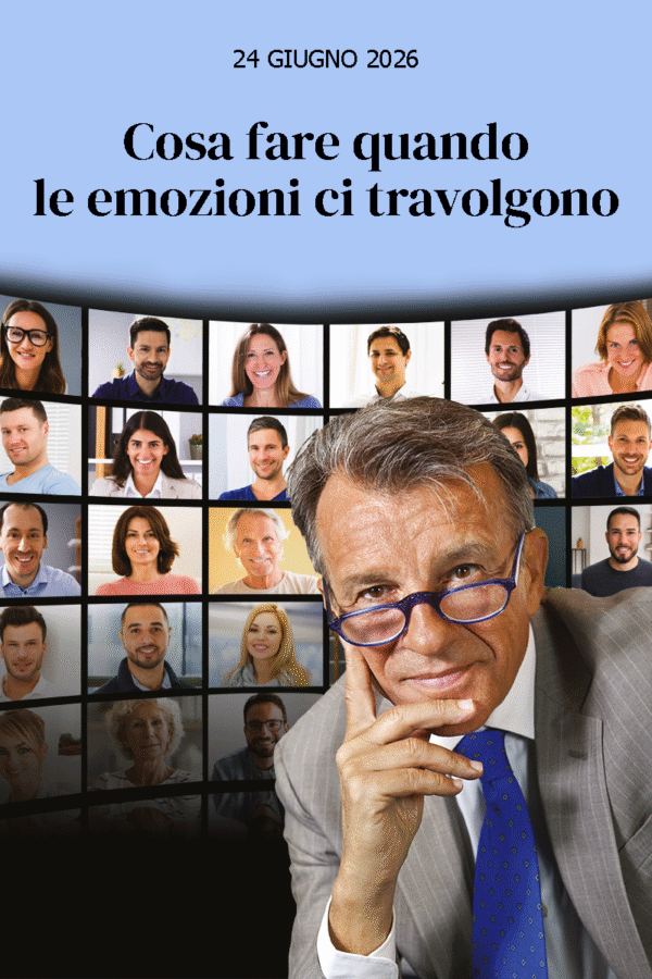 Incontro in diretta online con Raffaele Morelli, 24 giugno 2026 - Cosa fare quando le emozioni ci travolgono