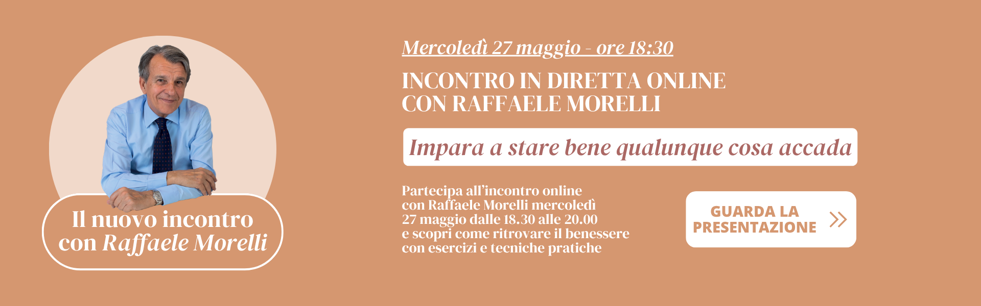 Nuovo incontro in diretta online con Raffaele Morelli