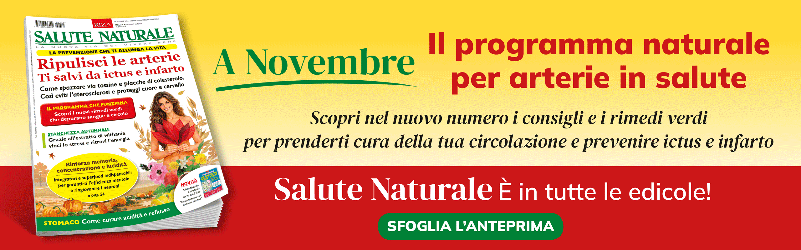 Slider Home Page Salute Naturale, Novembre 2026 - Desktop